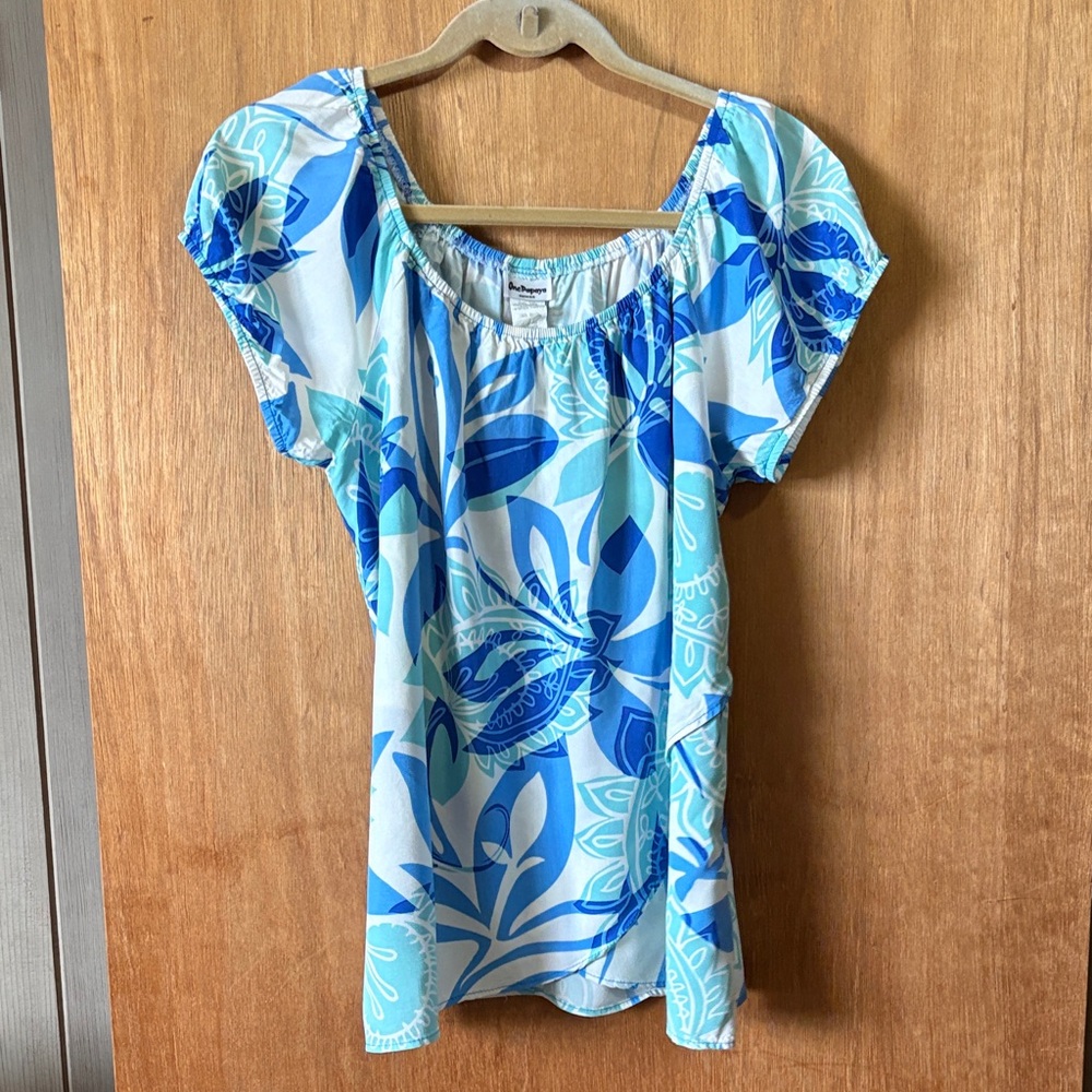 Set of 2 - Women's Hawaiian/Tropical Off-Shoulder Blouses, Size M - Picture 9 of 14